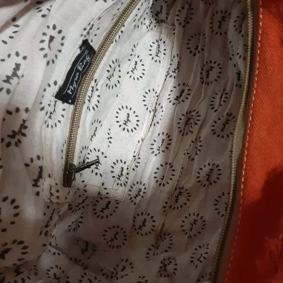 MYRA "Carroty" Bag Upcycled Canvas & Leather Handbag - Picture 4 of 6